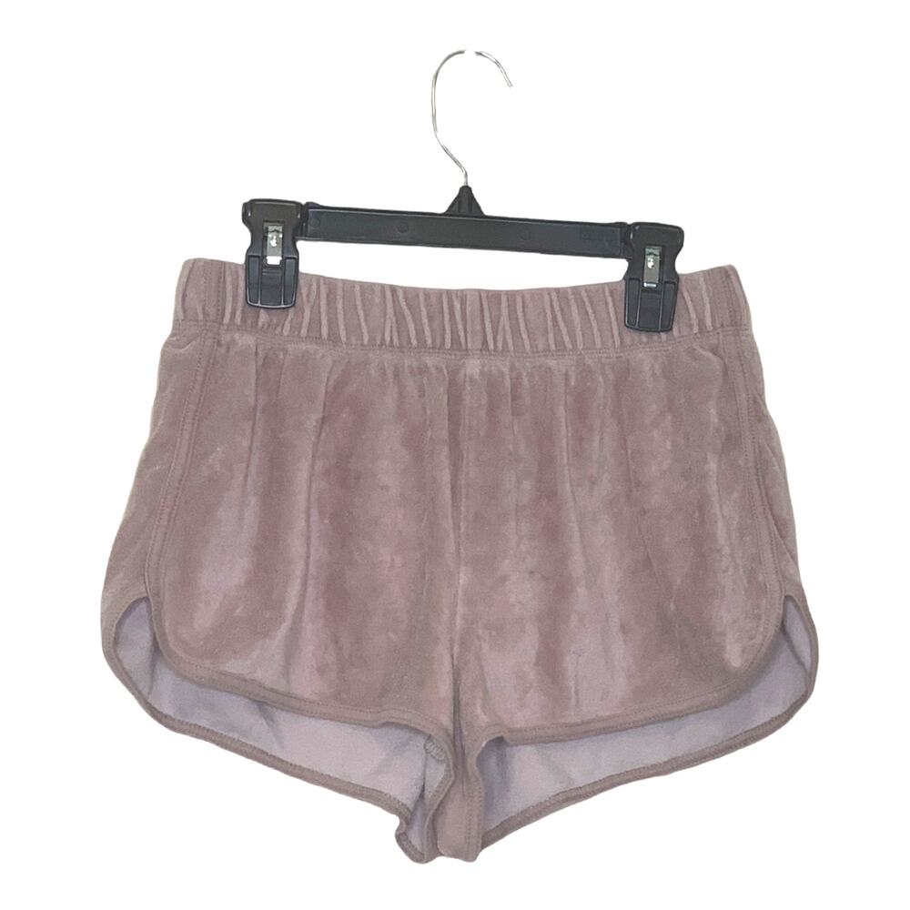 Topshop beige velour pull on short size 4